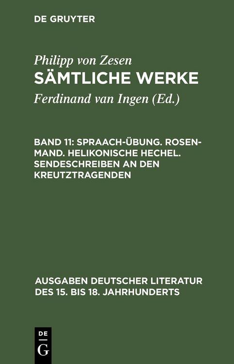Produktbild: Spraach-&Uuml;bung. Rosen-Mand. Helikonische Hechel. Sendeschreiben an den Kreutztragenden