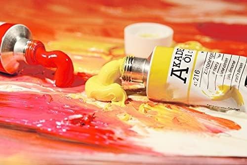 Produktbild: Schmincke Akademie &Ouml;l color, Holzkasten, 12 x 60 ml Tuben + daVinci Pinsel