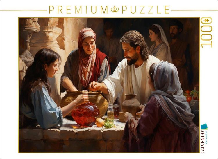 Produktbild: CALVENDO Puzzle Hochzeit zu Kana - Jesus Christus - Bibel | 1000 Teile Lege-Gr&ouml;&szlig;e 64x48cm Foto-Puzzle f&uuml;r gl&uuml;ckliche Stunden