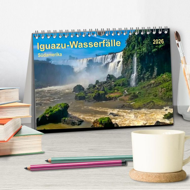 Produktbild: Iguazu Wasserf&auml;lle - S&uuml;damerika (Tischkalender 2026 DIN A5 quer), CALVENDO Monatskalender