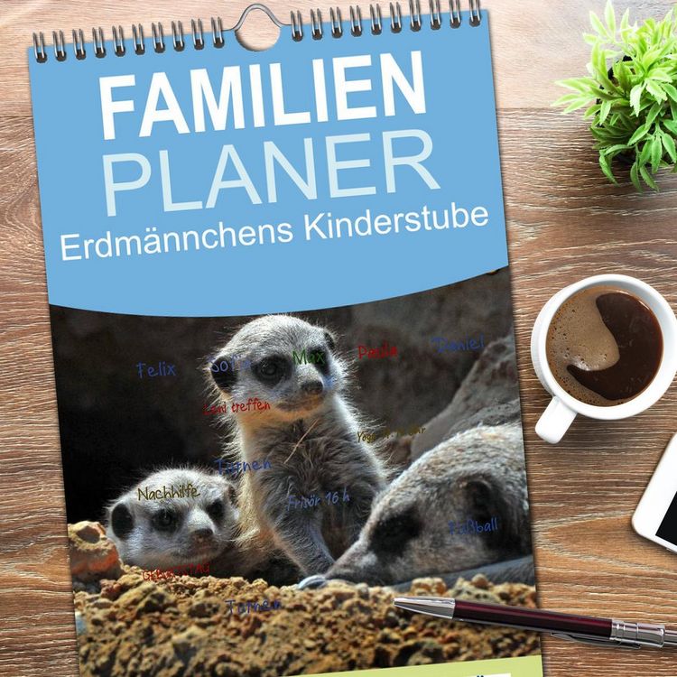 Produktbild: Familienplaner 2026 - Erdm&auml;nnchens Kinderstube mit 5 Spalten (Wandkalender, 21 x 45 cm) CALVENDO