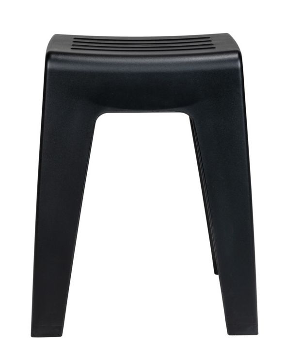 Produktbild: Badhocker Mod. Kumba Schwarz, stabile Qualit&auml;t aus Kunststoff