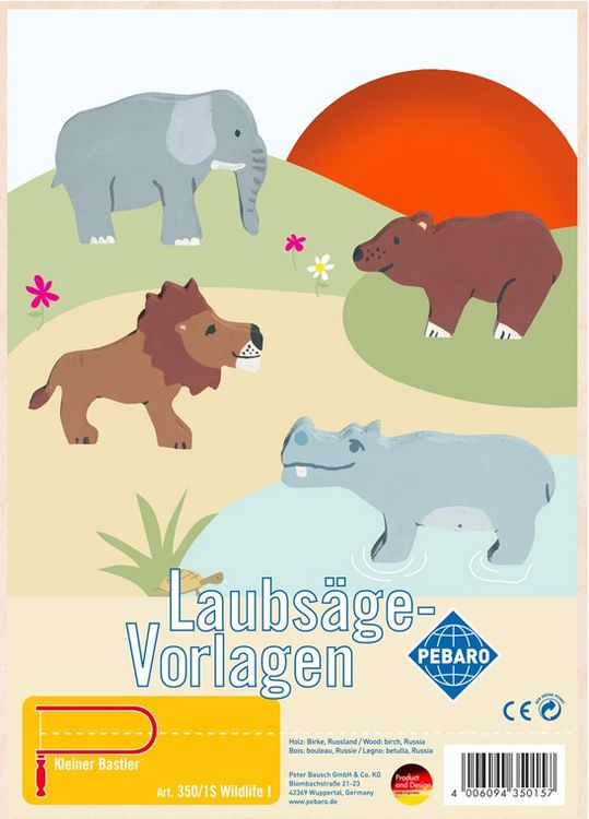 Produktbild: PEBARO 350/1S - Laubs&auml;gevorlage Wildlife I, 2 Platten, Gr&ouml;&szlig;e DIN A4