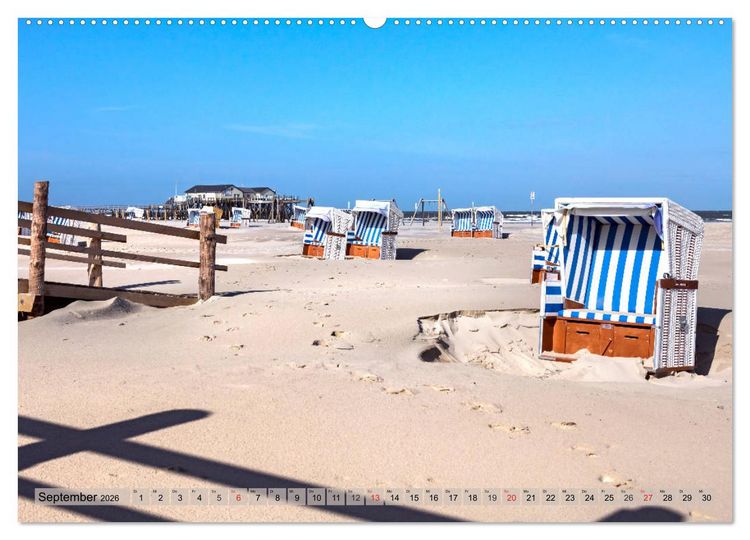 Produktbild: St. Peter Ording - Atemberaubende Momente (hochwertiger Premium Wandkalender 2026 DIN A2 quer), Kunstdruck in Hochglanz