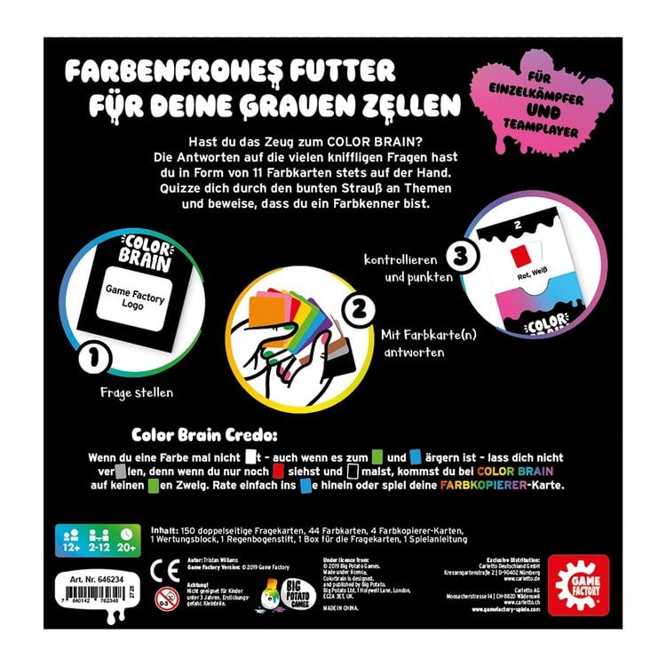 Produktbild: Color Brain - Das Party-Quiz f&uuml;r Farb(be)kenner