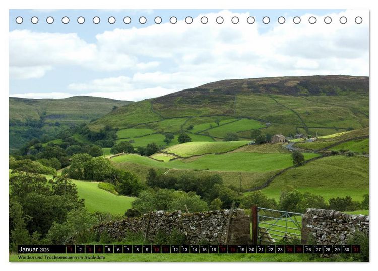 Produktbild: Traumhafte Yorkshire Dales (Tischkalender 2026 DIN A5 quer), CALVENDO Monatskalender