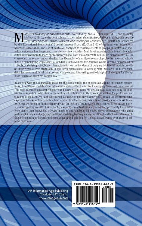 Produktbild: Multilevel Modeling of Educational Data (Hc)