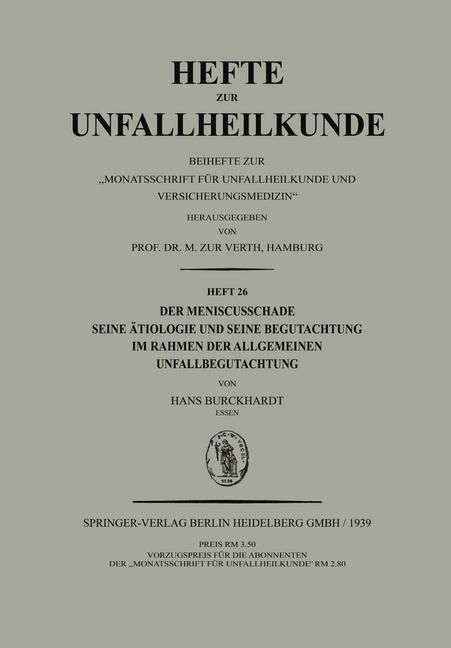 Produktbild: Der Meniscusschade