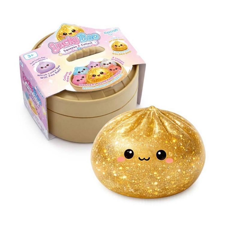 Dumpling Squishy Lila – Jumbo Glitzer Stressball Anti-Stress Spielzeug Mit Slow-Rising Effekt
