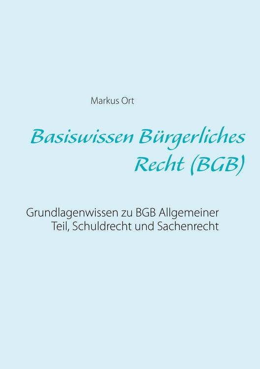 Produktbild: Basiswissen B&uuml;rgerliches Recht (BGB)