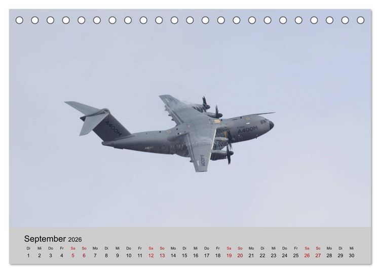 Produktbild: Transportflugzeug Airbus A400M Atlas (Tischkalender 2026 DIN A5 quer), CALVENDO Monatskalender