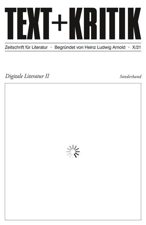 Produktbild: TEXT + KRITIK Sonderband - Digitale Literatur II