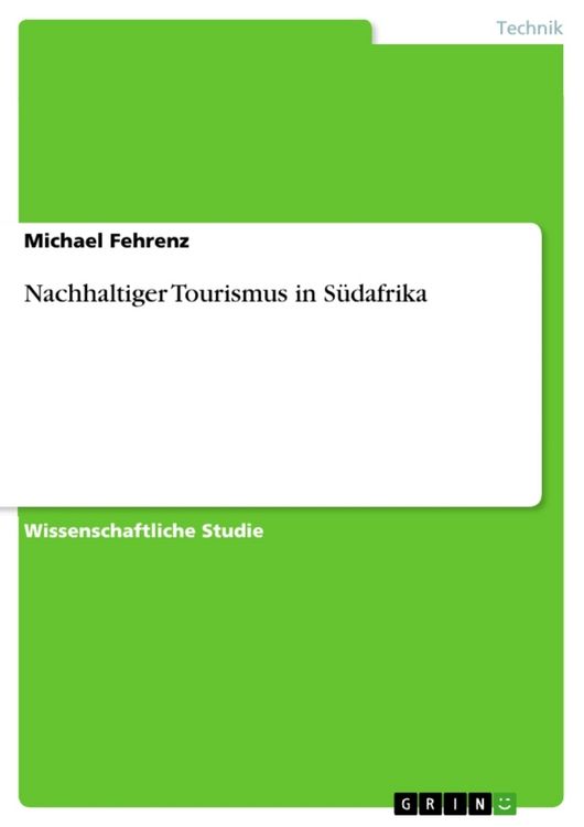 Produktbild: Nachhaltiger Tourismus in S&uuml;dafrika