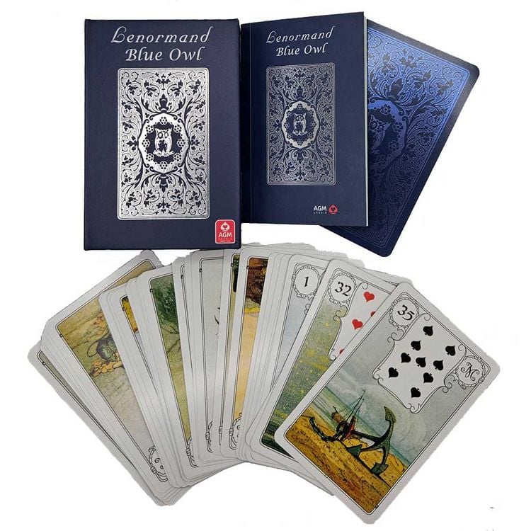 Produktbild: Lenormand Blue Owl (Silver Edition) - Marie-Anne Lenormand (English Lenormand Cards)