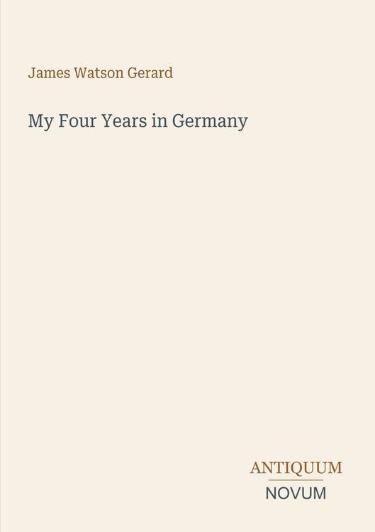 Produktbild: My Four Years in Germany