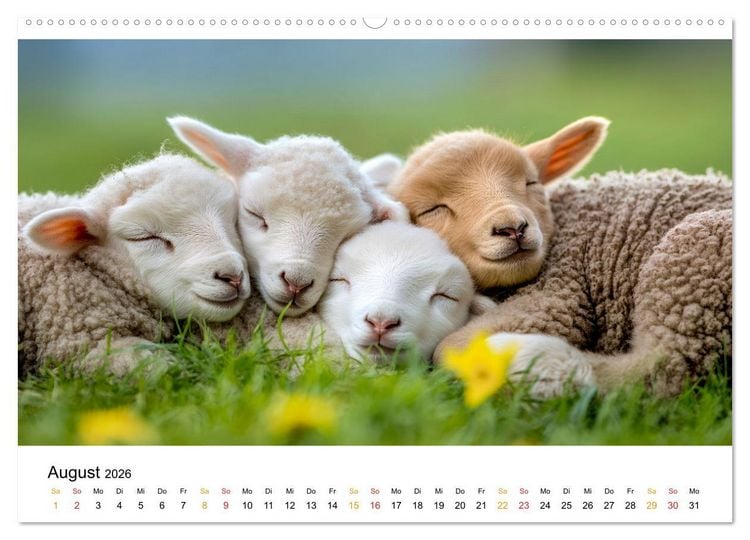 Produktbild: Wenn Tierchen tr&auml;umen (hochwertiger Premium Wandkalender 2026 DIN A2 quer), Kunstdruck in Hochglanz