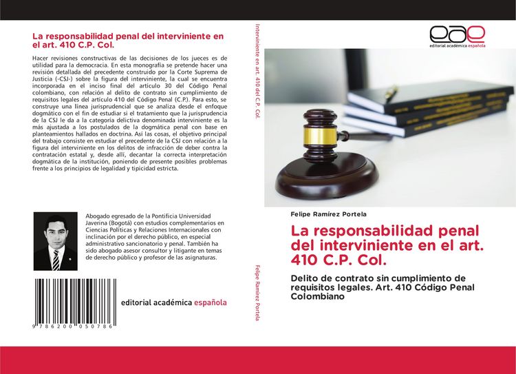 Produktbild: La responsabilidad penal del interviniente en el art. 410 C.P. Col.