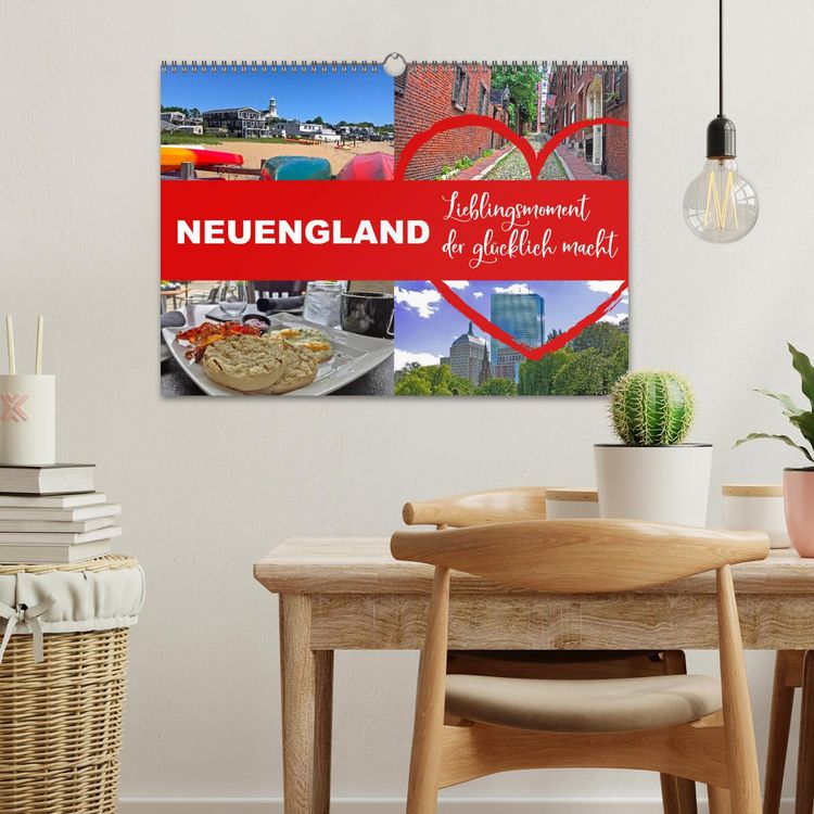 Produktbild: Neuengland USA Kalender 2026 (Wandkalender 2026 DIN A3 quer), CALVENDO Monatskalender