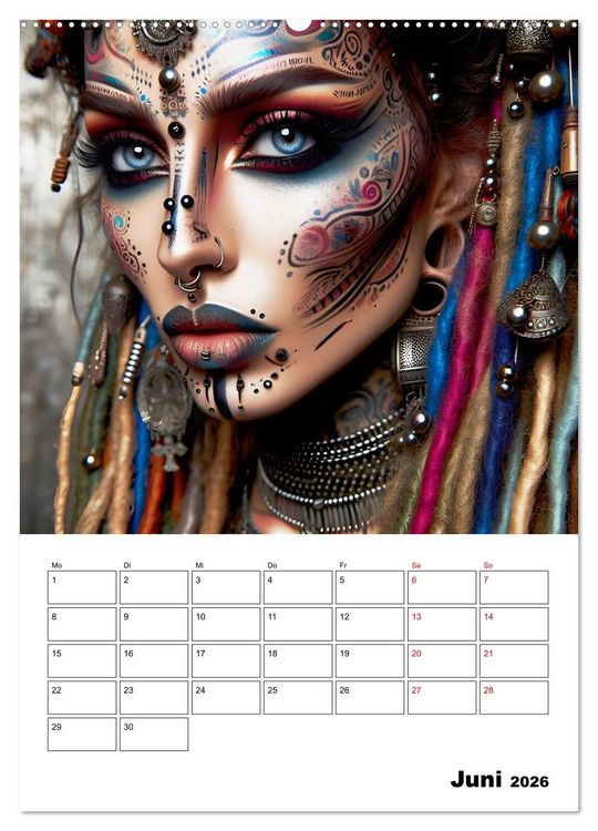 Produktbild: W&uuml;stenk&ouml;niginnen (hochwertiger Premium Wandkalender 2026 DIN A2 hoch), Kunstdruck in Hochglanz