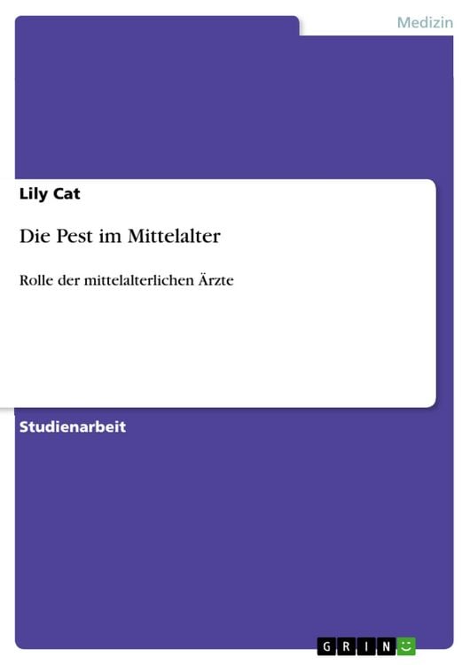 Produktbild: Die Pest im Mittelalter