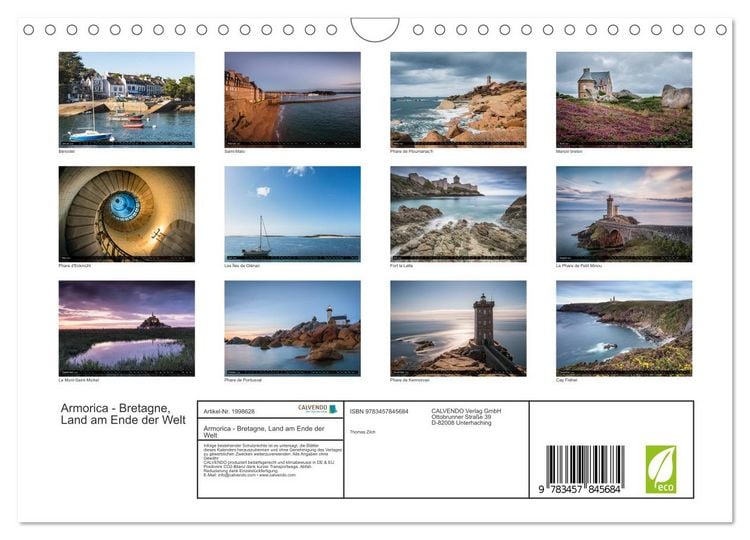 Produktbild: Armorica - Bretagne, Land am Ende der Welt (Wandkalender 2026 DIN A4 quer), CALVENDO Monatskalender