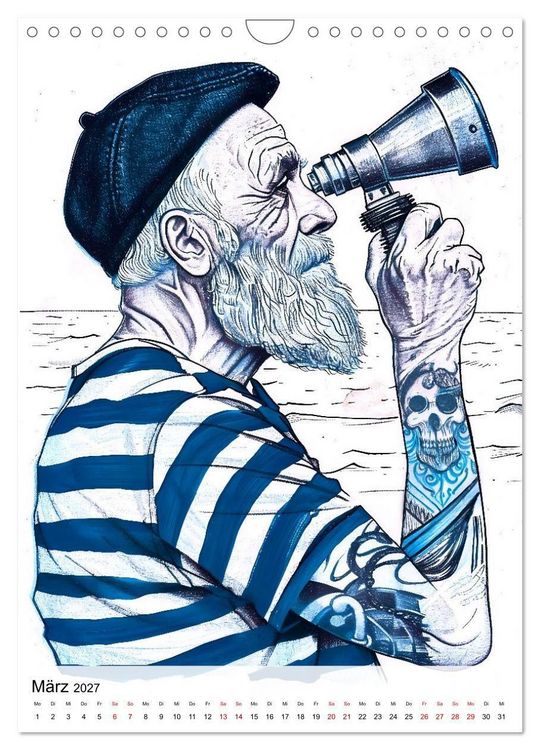 Produktbild: Seem&auml;nner - Die See im Herzen (Wandkalender 2027 DIN A4 hoch), CALVENDO Monatskalender