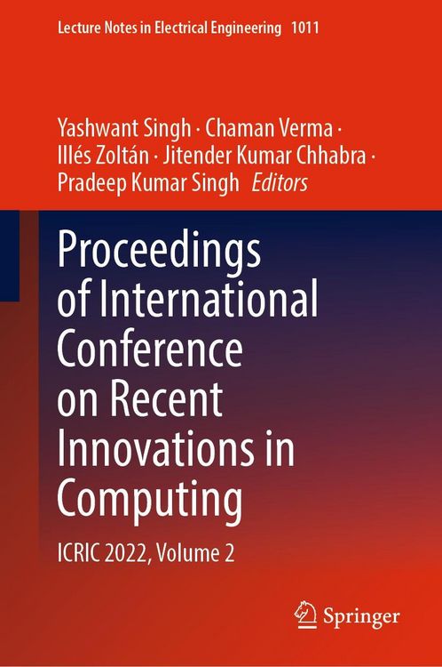 Produktbild: Proceedings of International Conference on Recent Innovations in Computing