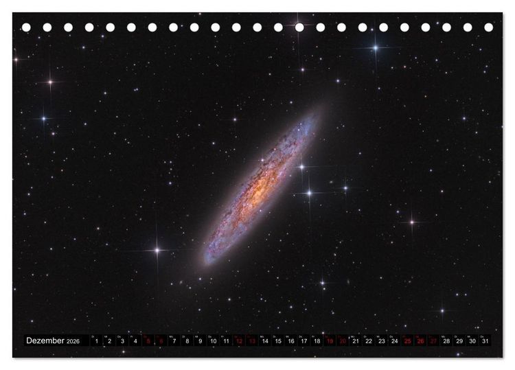 Produktbild: Galaxien im Universum (Tischkalender 2026 DIN A5 quer), CALVENDO Monatskalender