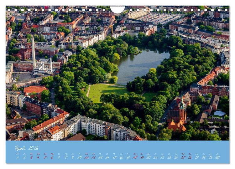 Produktbild: Kiel aus der Luft - Die Stadt an der F&ouml;rde aus dem Ballon fotografiert (Wandkalender 2026 DIN A4 quer), CALVENDO Monatskalender