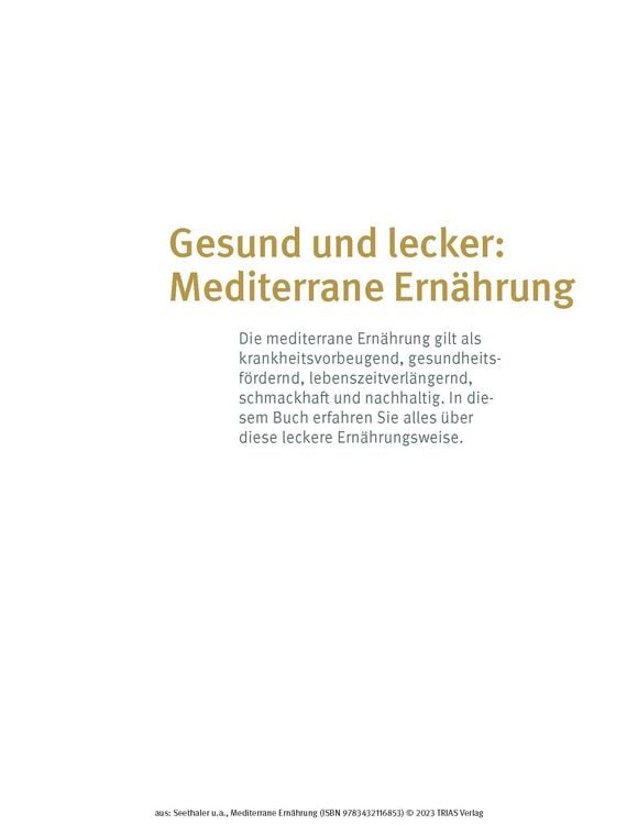 Produktbild: Mediterrane Ern&auml;hrung