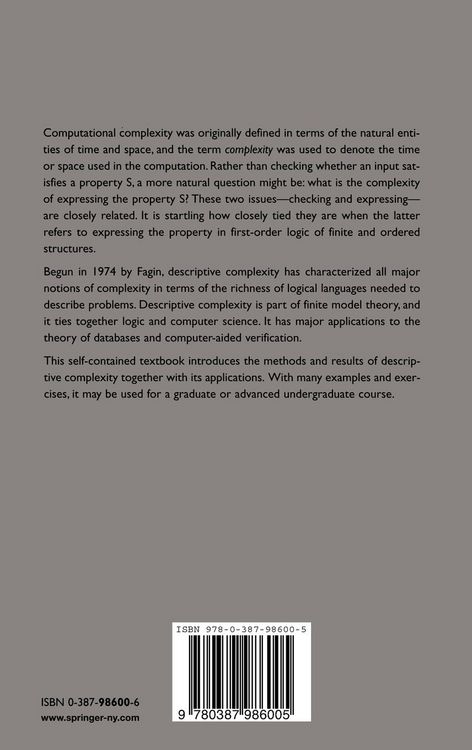 Produktbild: Descriptive Complexity