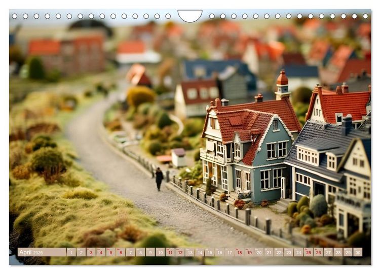 Produktbild: Miniaturwelt - Sehnsuchtsort Nordseek&uuml;ste (Wandkalender 2026 DIN A4 quer), CALVENDO Monatskalender