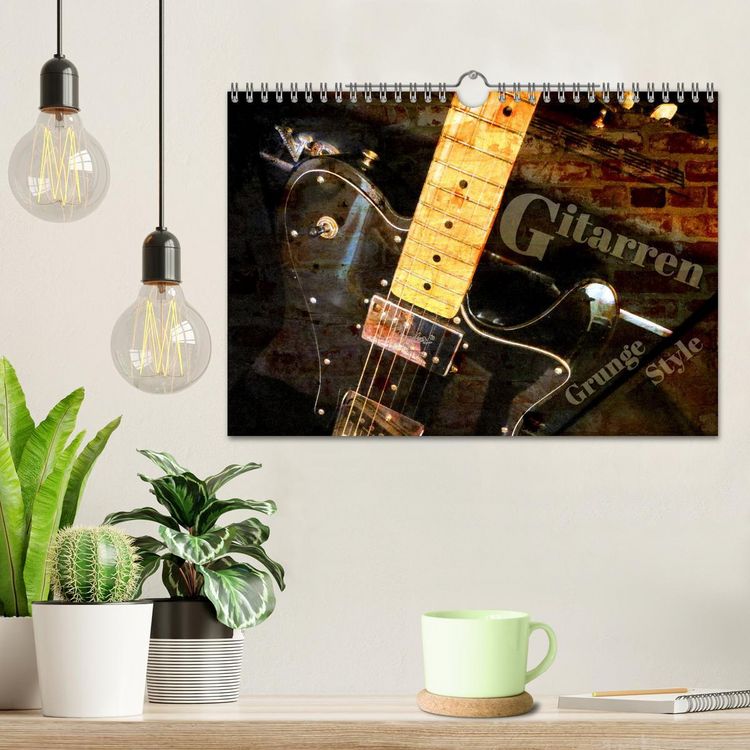 Produktbild: Gitarren - Grunge Style (Wandkalender 2026 DIN A4 quer), CALVENDO Monatskalender