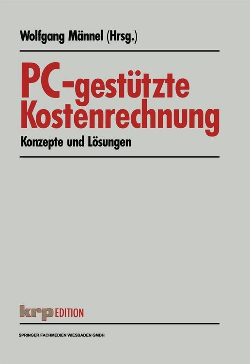Produktbild: PC-gest&uuml;tzte Kostenrechnung