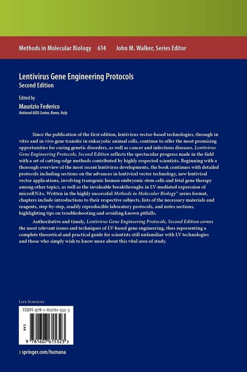 Produktbild: Lentivirus Gene Engineering Protocols
