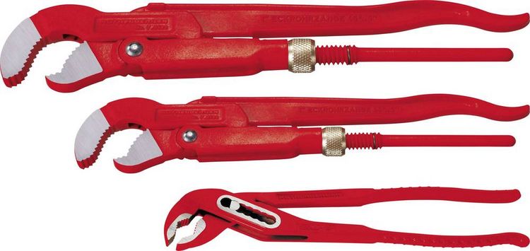Produktbild: Zangenset 3-tlg.f.Rohre 1-1 1/2,10 Zoll ROTHENBERGER