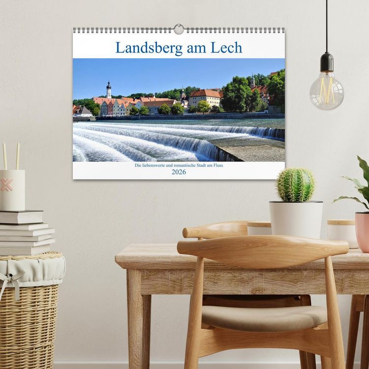 Produktbild: Landsberg am Lech - Die liebenswerte und romantische Stadt am Fluss (Wandkalender 2026 DIN A3 quer), CALVENDO Monatskalender