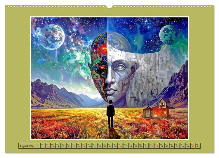 Produktbild: Surrealistische Visionen (hochwertiger Premium Wandkalender 2026 DIN A2 quer), Kunstdruck in Hochglanz