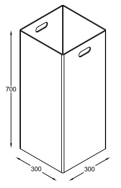 Produktbild: W&auml;scheschrank W&auml;schetruhe W&auml;schebox Landos L