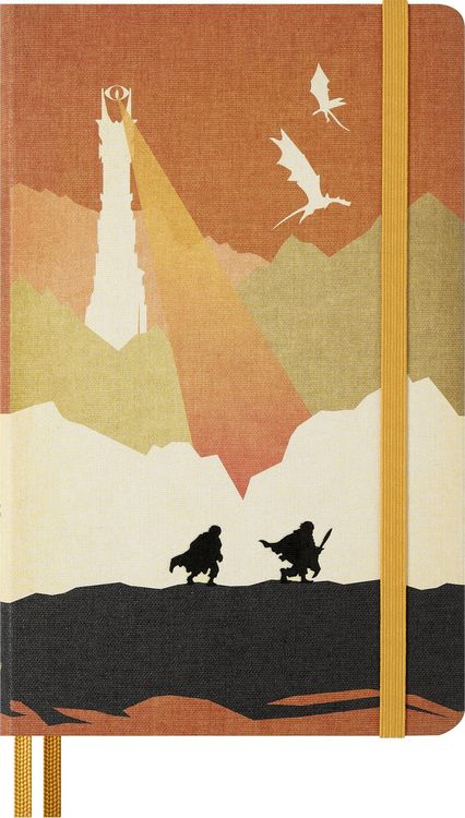 Produktbild: Moleskine Der Herr der Ringe Notizbuch Frodo Sam limitierte Ausgabe, L/A5, liniert, fester Einband