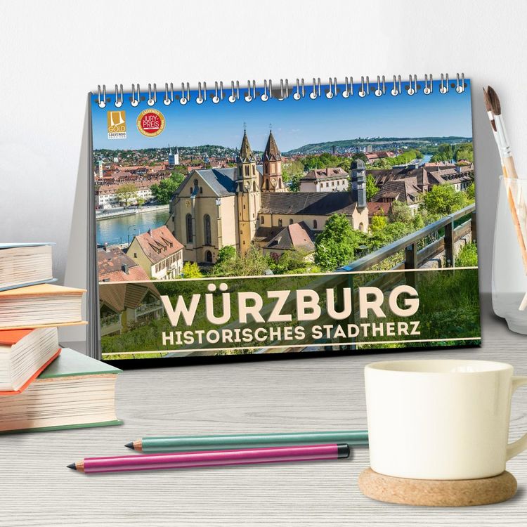 Produktbild: W&Uuml;RZBURG Historisches Stadtherz (Tischkalender 2026 DIN A5 quer), CALVENDO Monatskalender