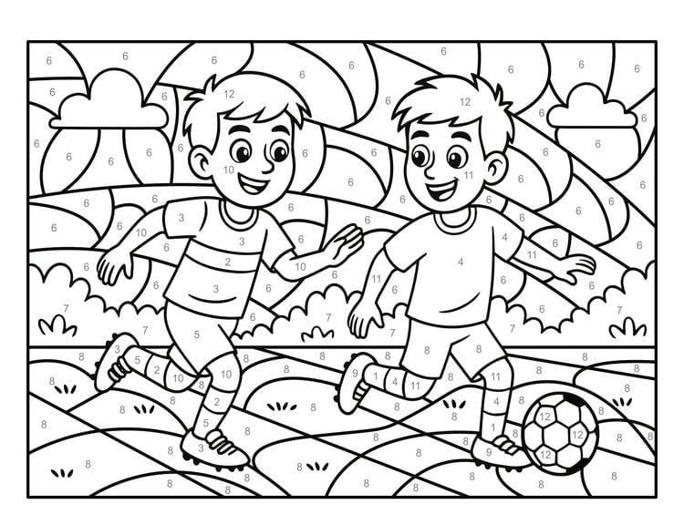 Produktbild: Malen nach Zahlen Fu&szlig;ball Malbuch f&uuml;r Kinder ab 5&ndash;7 Jahren