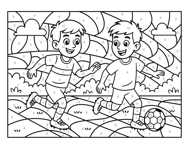 Produktbild: Malen nach Zahlen Fu&szlig;ball Malbuch f&uuml;r Kinder ab 5&ndash;7 Jahren