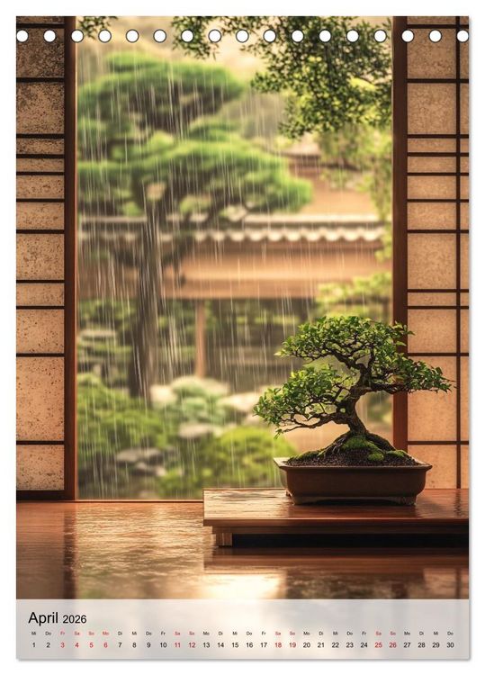 Produktbild: Die stille Kraft des Bonsai (Tischkalender 2026 DIN A5 hoch), CALVENDO Monatskalender