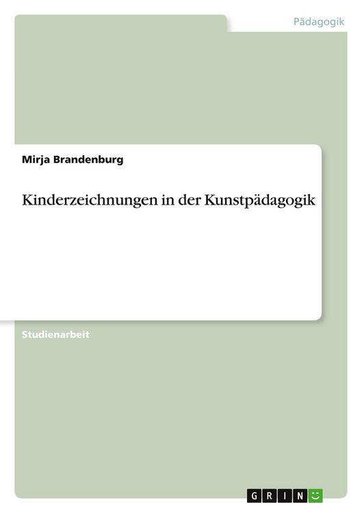 Produktbild: Kinderzeichnungen in der Kunstp&auml;dagogik