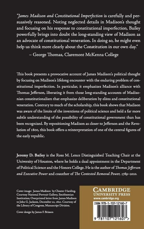 Produktbild: James Madison and Constitutional Imperfection