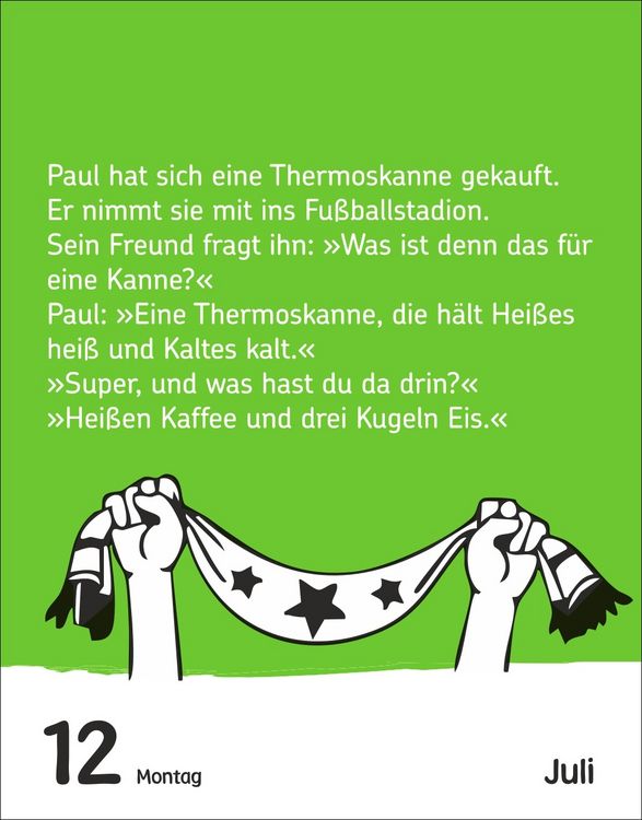 Produktbild: Fu&szlig;ballspa&szlig; f&uuml;r Kids Tagesabrei&szlig;kalender 2027 - Witze, lustige Spr&uuml;che und verr&uuml;ckte Fakten