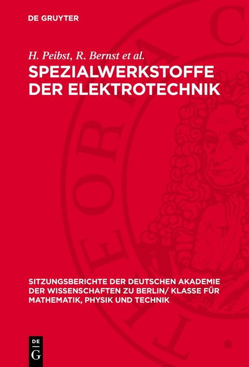 Produktbild: Spezialwerkstoffe der Elektrotechnik