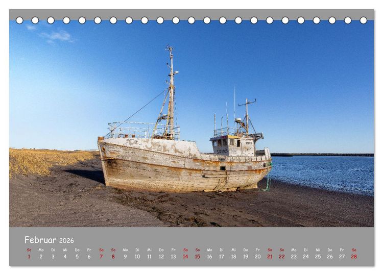 Produktbild: Wracks der Vergangenheit &ndash; Gestrandete Zeugen der Zeit (Tischkalender 2026 DIN A5 quer), CALVENDO Monatskalender