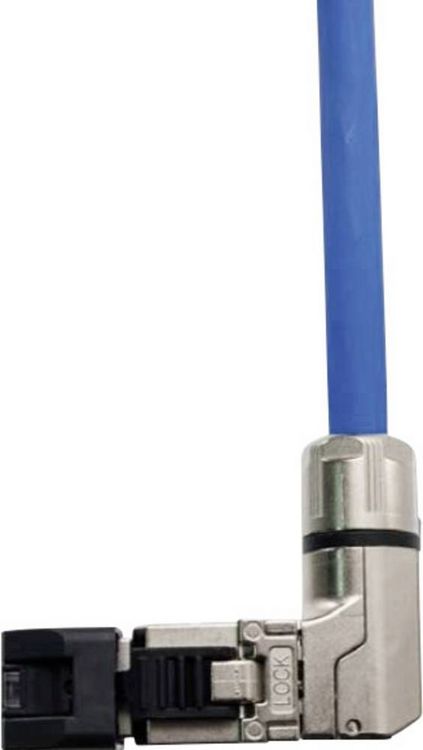 Produktbild: Teleg&auml;rtner 100023061 RJ45-Stecker gewinkelt, feldkonfektionierbar 100023061 Stecker, gerade 1 St.